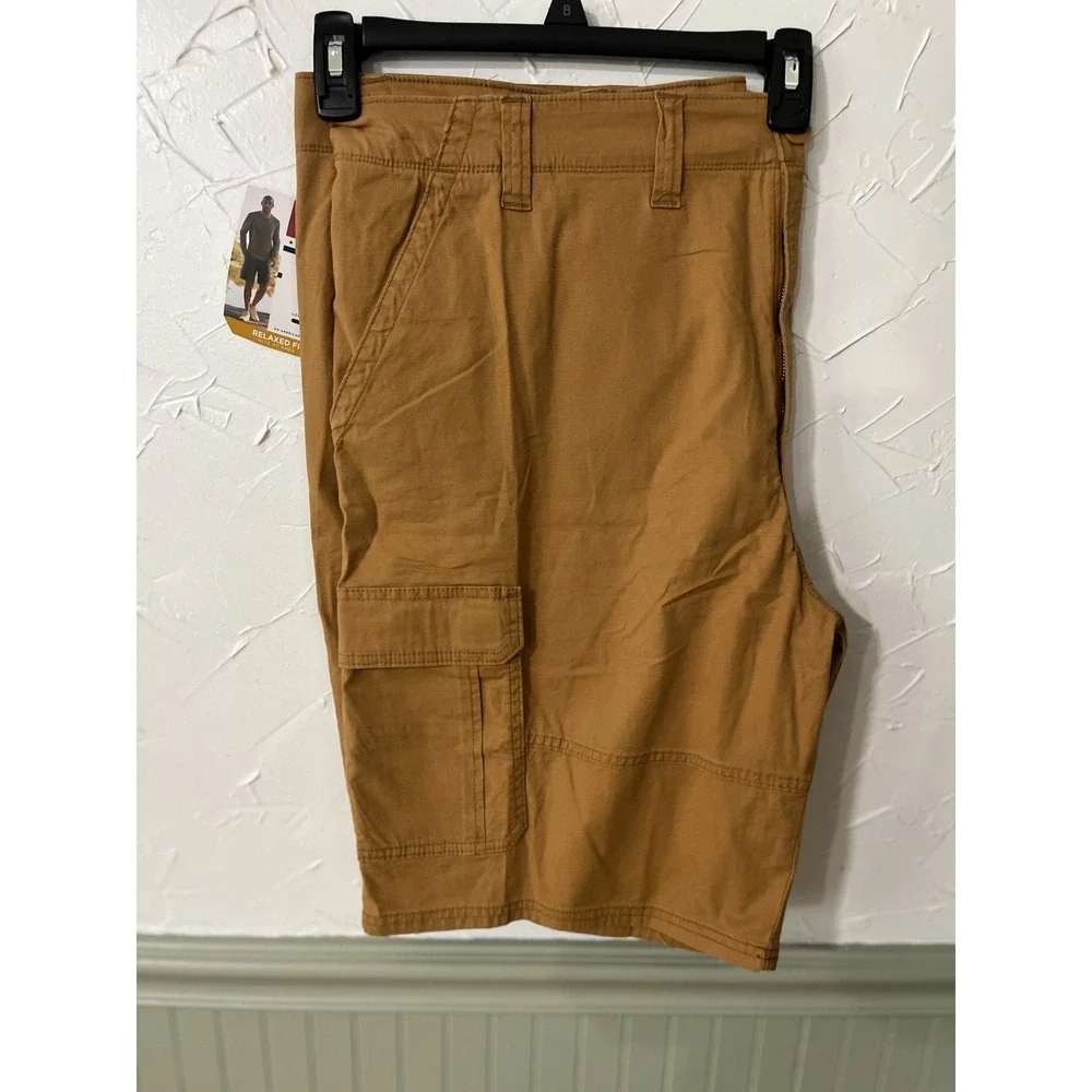 Wrangler Five Star Men's Relaxed Fit Stretch Cargo‎ Shorts Size 44 Acorn 10